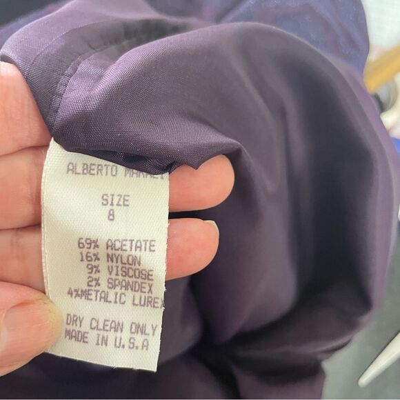 Alberto Makali 2 Piece Metallic Accent Blazer & Skirt Suit - Picture 8 of 8